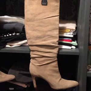 Tall suede boots